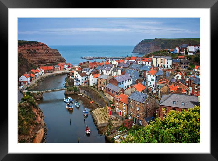Picturesque Staithes Framed Mounted Print by David McCulloch