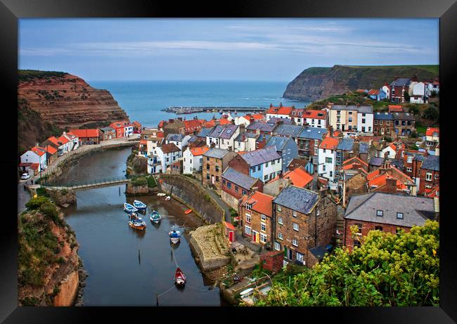 Picturesque Staithes Framed Print by David McCulloch