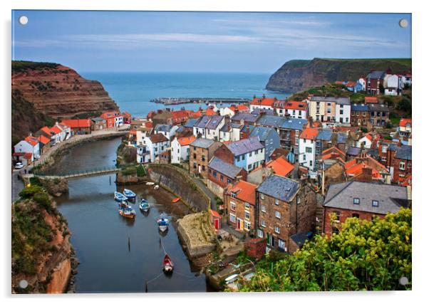 Picturesque Staithes Acrylic by David McCulloch