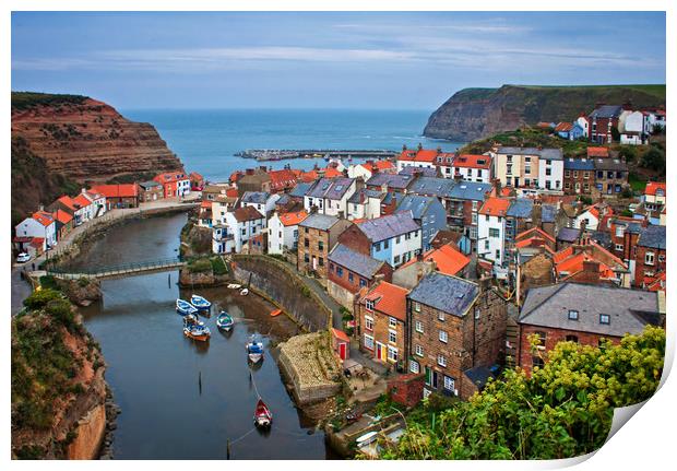 Picturesque Staithes Print by David McCulloch
