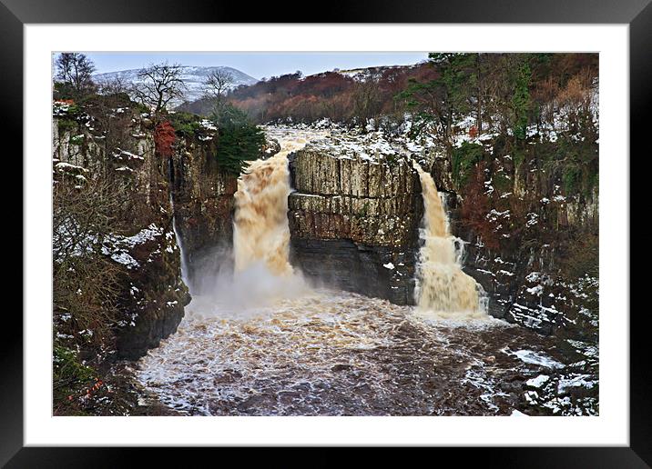 Winter, High Force - Upper Teesdale UK Framed Mounted Print by David Lewins (LRPS)
