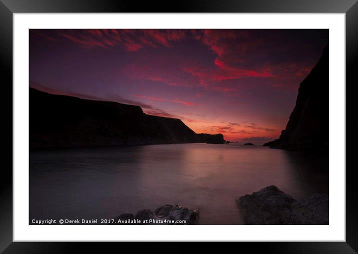 Man O'War Bay Sunrise Framed Mounted Print by Derek Daniel