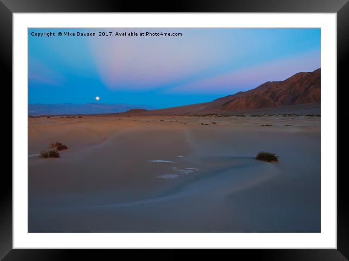Death Valley Moonrise Framed Mounted Print by Mike Dawson