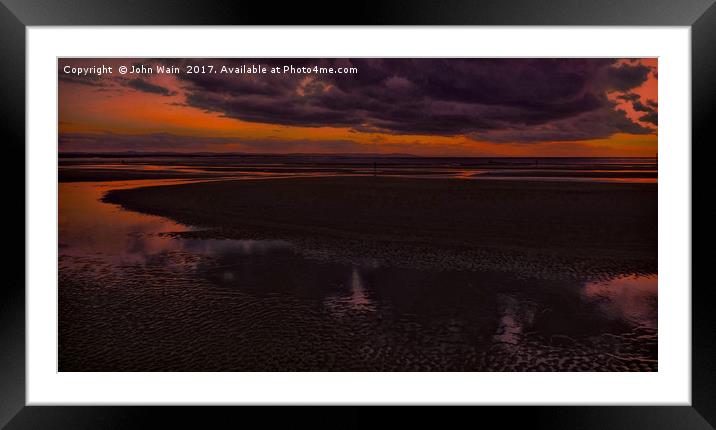 Another place at sunset  Framed Mounted Print by John Wain