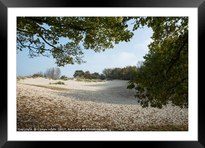 white sand surface in  dutch nature Framed Mounted Print by Chris Willemsen
