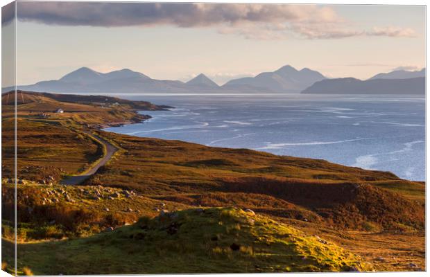 Isle of Skye from the Applecross Peninsula Canvas Print by Derek Beattie