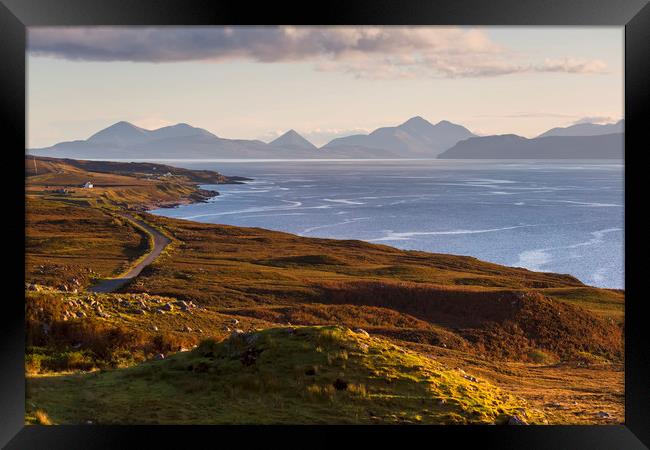 Isle of Skye from the Applecross Peninsula Framed Print by Derek Beattie