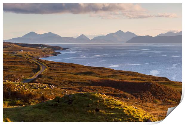 Isle of Skye from the Applecross Peninsula Print by Derek Beattie
