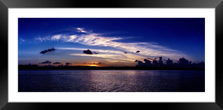 Vivid White Cloud Sunrise. Framed Mounted Print by Geoff Childs