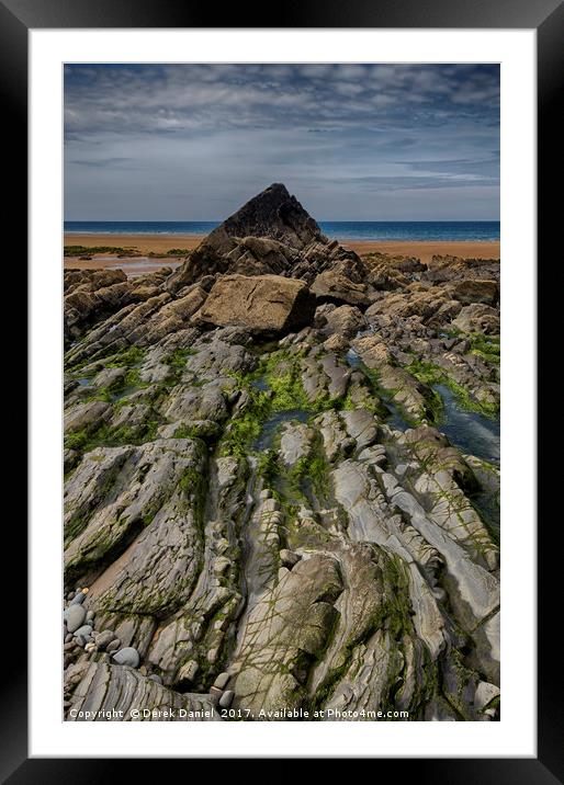 Sandymouth Beach, Devon Framed Mounted Print by Derek Daniel