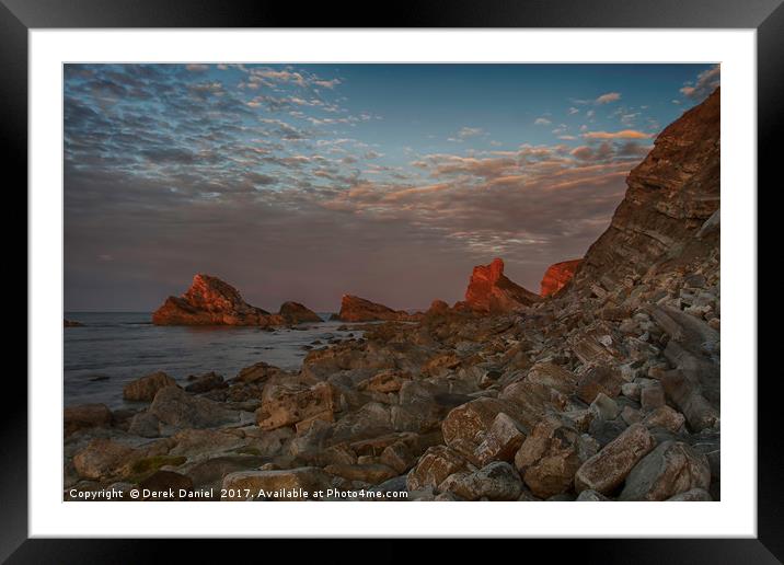 Mupe Rocks at sunrise #2 Framed Mounted Print by Derek Daniel