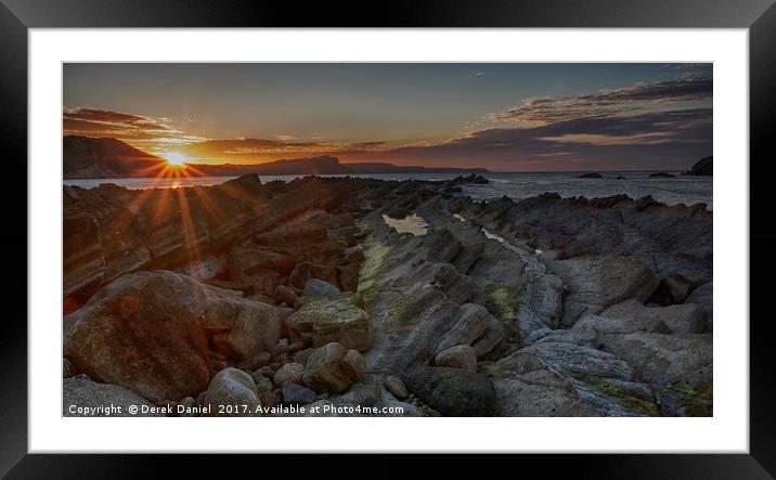 Mupe Rocks at sunrise #3 Framed Mounted Print by Derek Daniel