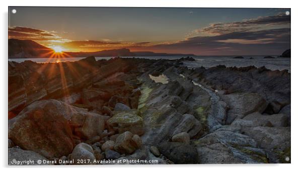 Mupe Rocks at sunrise #3 Acrylic by Derek Daniel