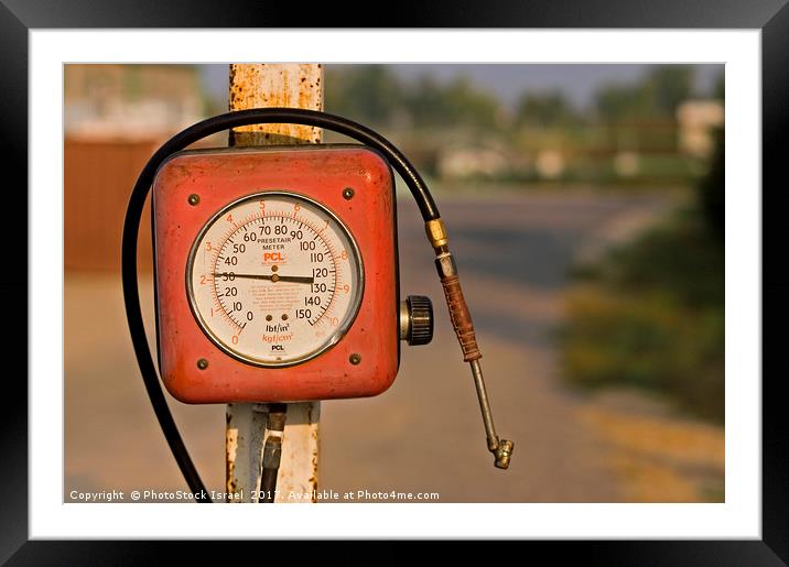 Air pressue pump Framed Mounted Print by PhotoStock Israel