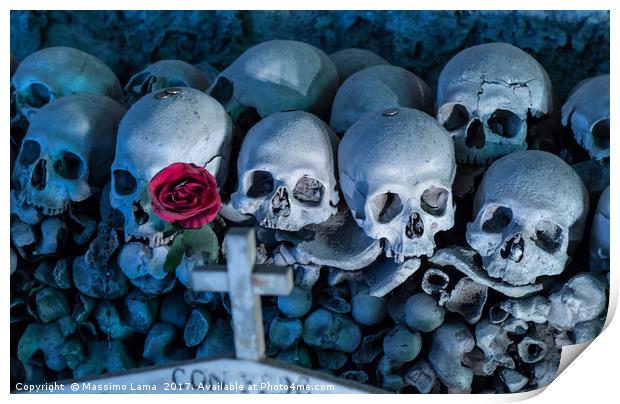 Fontanel cemetery in Naples, Italy Print by Massimo Lama