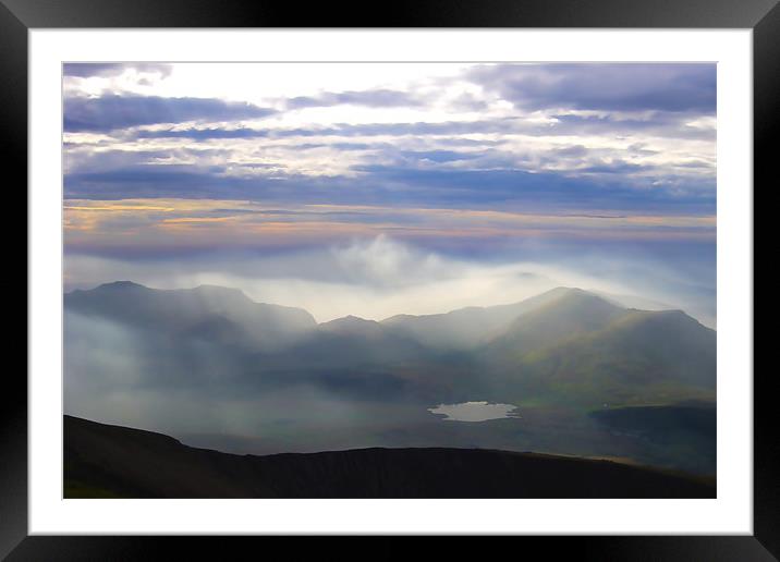 Snowdon View Framed Mounted Print by Neil Gavin