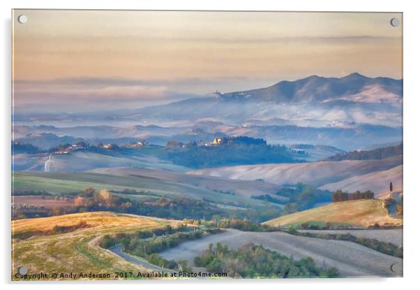 Tuscany Sunrise Acrylic by Andy Anderson