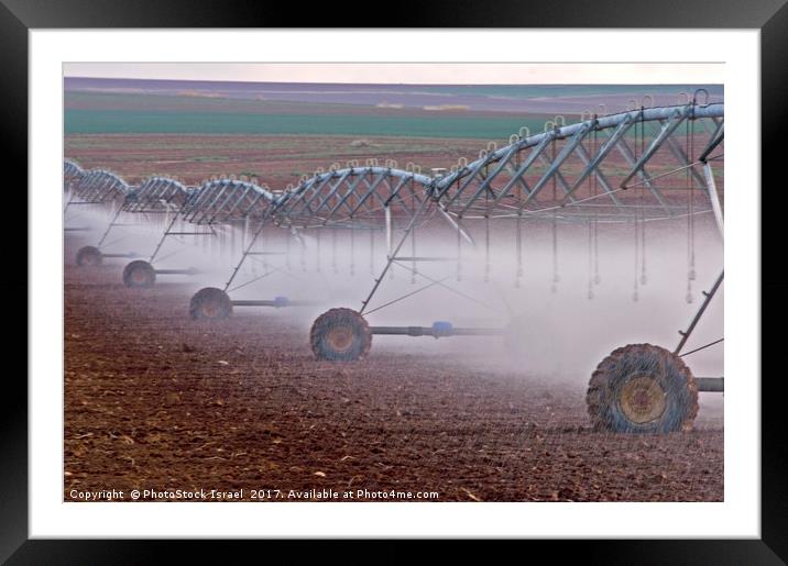 Field irrigation, Israel Framed Mounted Print by PhotoStock Israel