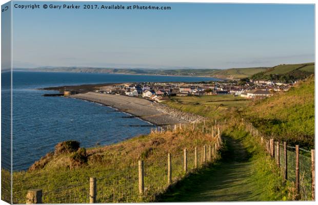 Aberaeron, from the Welsh Coastal Path Canvas Print by Gary Parker