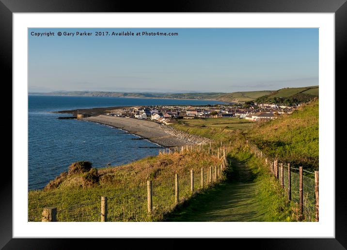 Aberaeron, from the Welsh Coastal Path Framed Mounted Print by Gary Parker