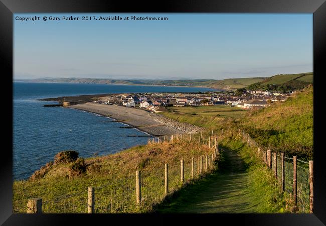 Aberaeron, from the Welsh Coastal Path Framed Print by Gary Parker