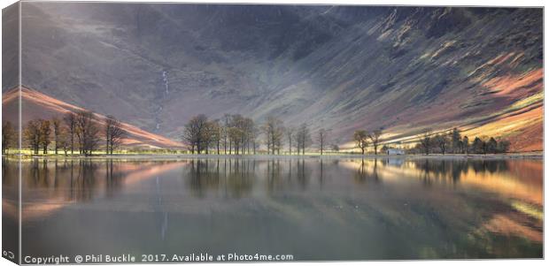 Buttermere Beams Canvas Print by Phil Buckle