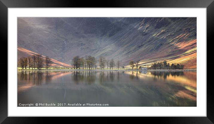 Buttermere Beams Framed Mounted Print by Phil Buckle