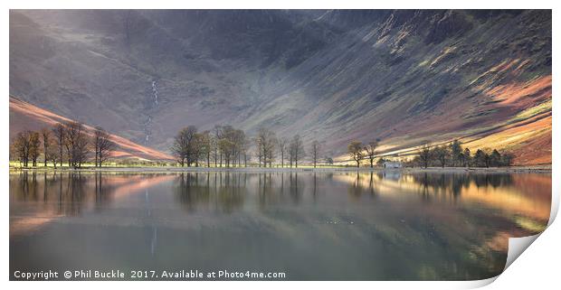 Buttermere Beams Print by Phil Buckle