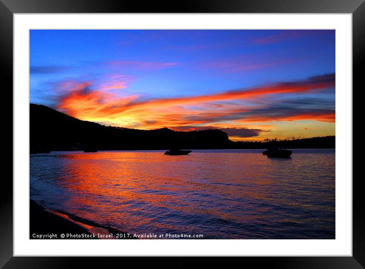 Sun set at Koh Samui, Thailand Framed Mounted Print by PhotoStock Israel