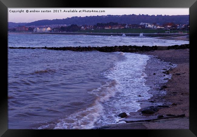 WELSH TIDE Framed Print by andrew saxton