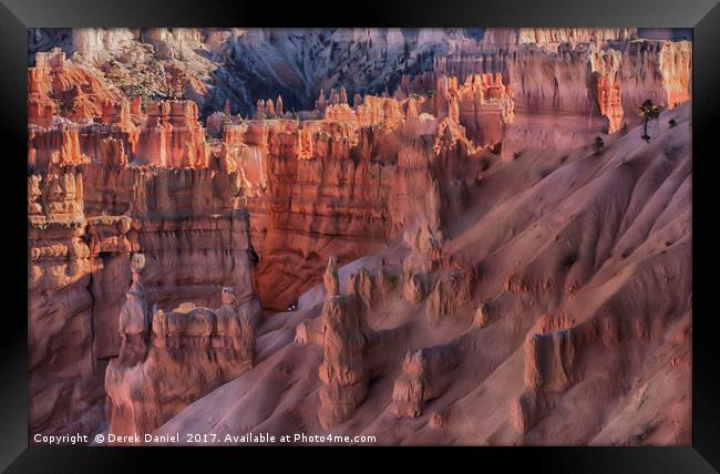 Awe Inspiring Hoodoos of Bryce Canyon Framed Print by Derek Daniel