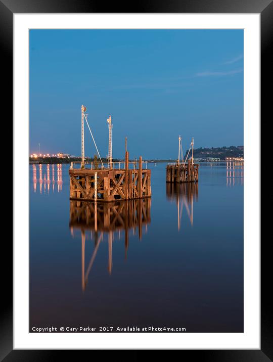 Cardiff Bay at dusk  Framed Mounted Print by Gary Parker