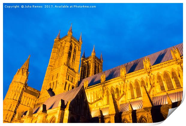 Lincoln Cathedral Print by Juha Remes