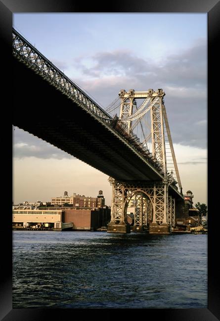 New York Williamsburg Bridge Framed Print by Luc Novovitch