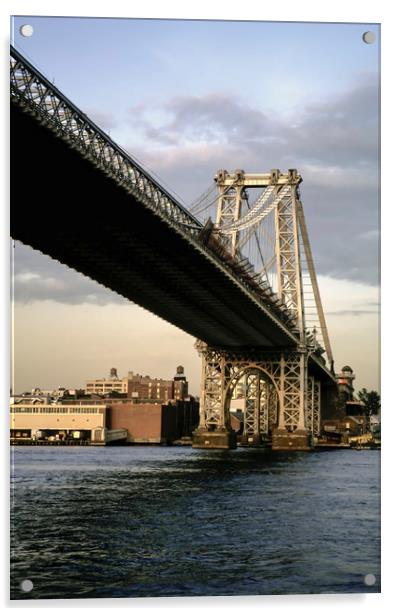 New York Williamsburg Bridge Acrylic by Luc Novovitch