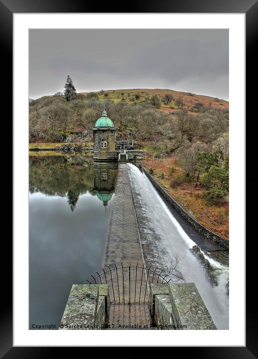 Penygarreg under a stormy sky Framed Mounted Print by Sorcha Lewis