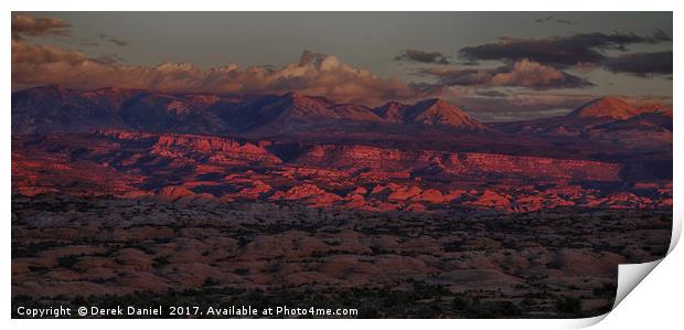 Fiery Red Sunset at Arches National Park (panorami Print by Derek Daniel
