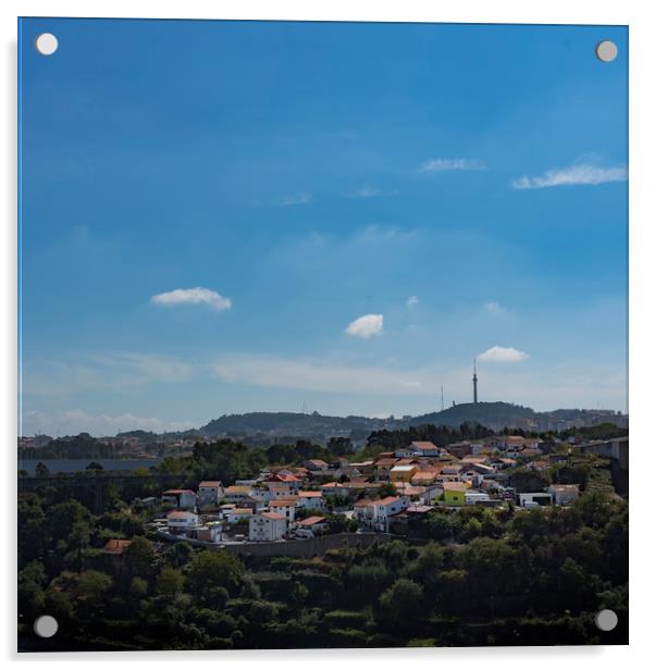Porto Village Acrylic by Jonathan Baker
