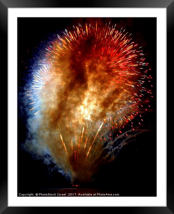 Fireworks display Framed Mounted Print by PhotoStock Israel