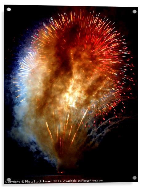 Fireworks display Acrylic by PhotoStock Israel
