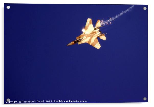 IAF F-15I Fighter jet Acrylic by PhotoStock Israel
