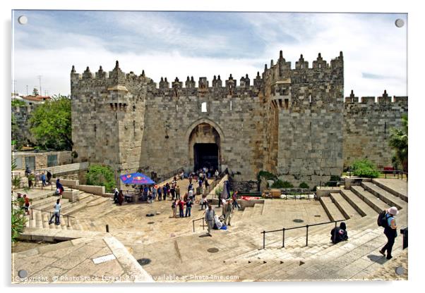 Damascus Gate, Jerusalem Acrylic by PhotoStock Israel