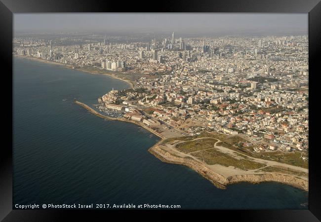aerial photography of Tel Aviv, Israel Framed Print by PhotoStock Israel