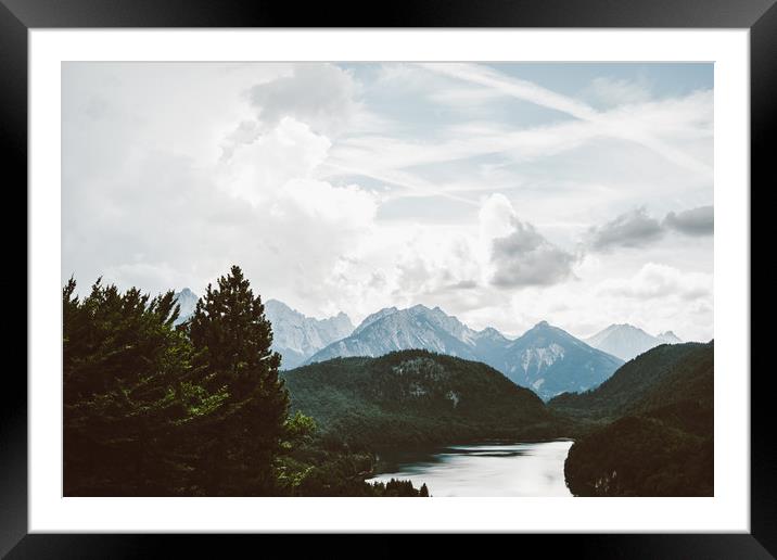 Germany Alpsee Landscape Framed Mounted Print by Patrycja Polechonska