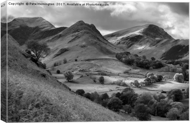 The Newland valley in Cumbria Canvas Print by Pete Hemington