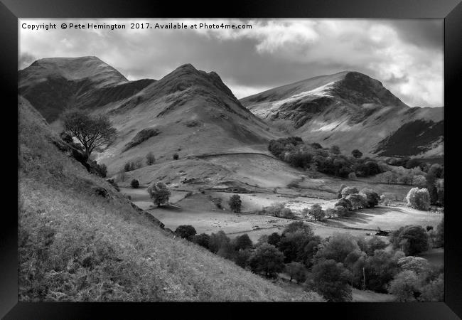 The Newland valley in Cumbria Framed Print by Pete Hemington