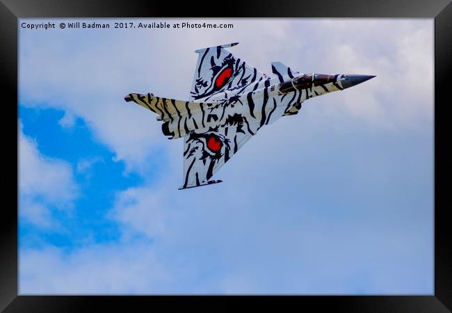 French Rafale Display Team at Yeovilton Airday Framed Print by Will Badman