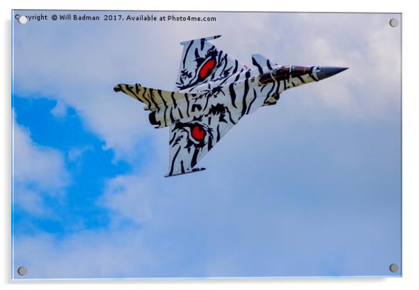 French Rafale Display Team at Yeovilton Airday Acrylic by Will Badman