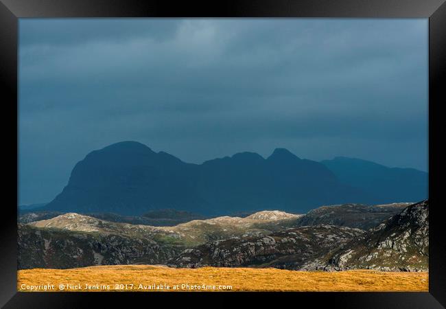 Suilven from the Coigach Peninsula Scotland Framed Print by Nick Jenkins