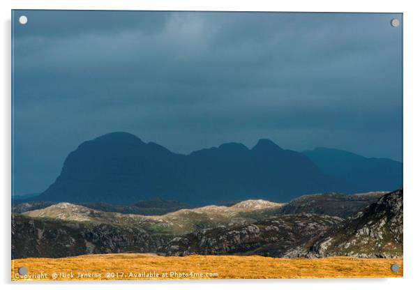 Suilven from the Coigach Peninsula Scotland Acrylic by Nick Jenkins